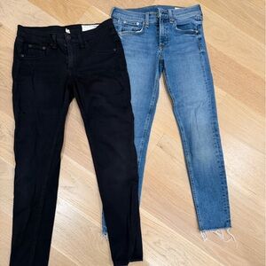 rag & bone Blue and Black Skinny Jeans
